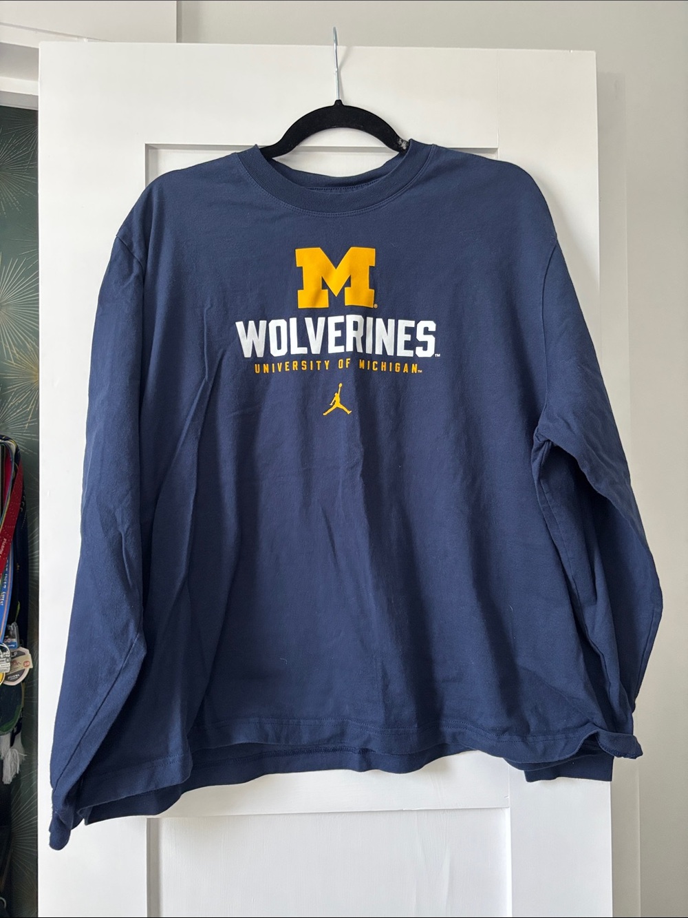 Size XXL Jordan Nike University of Michigan Wolverines Long Sleeve Tee